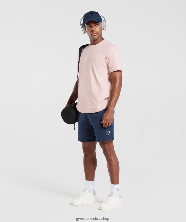 ch Gymshark Hommes t-shirt à crête rose brumeux 02FP6T680 vêtements