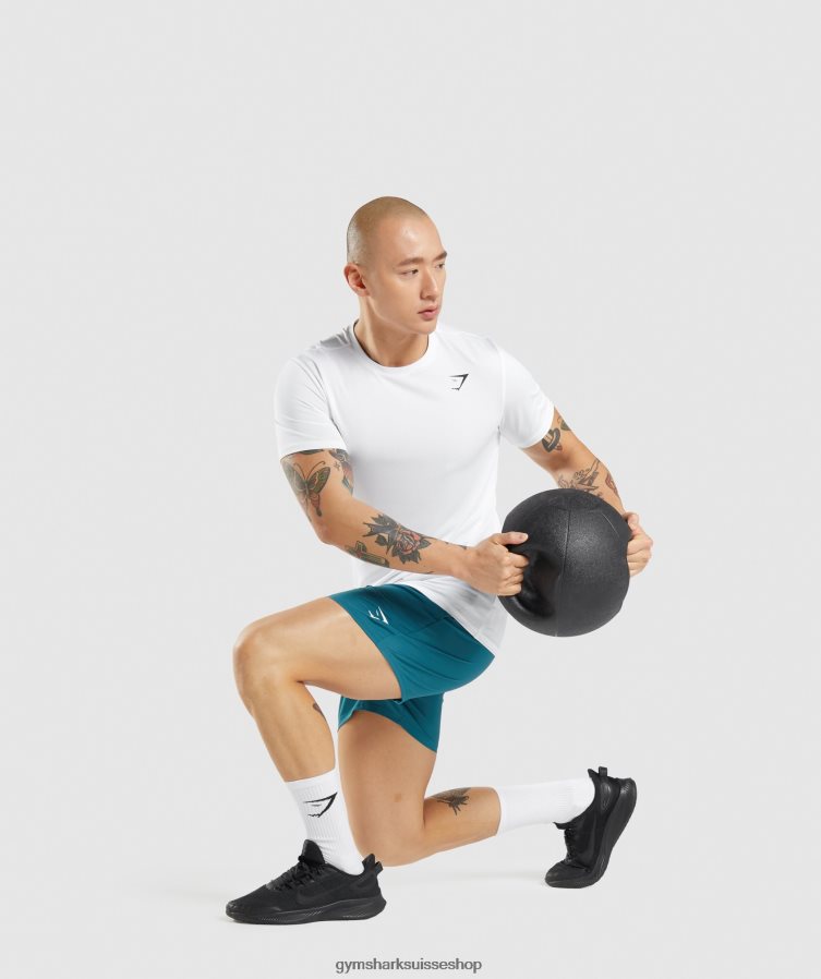 ch Gymshark Hommes t-shirt d\'arrivée blanc 02FP6T581 vêtements