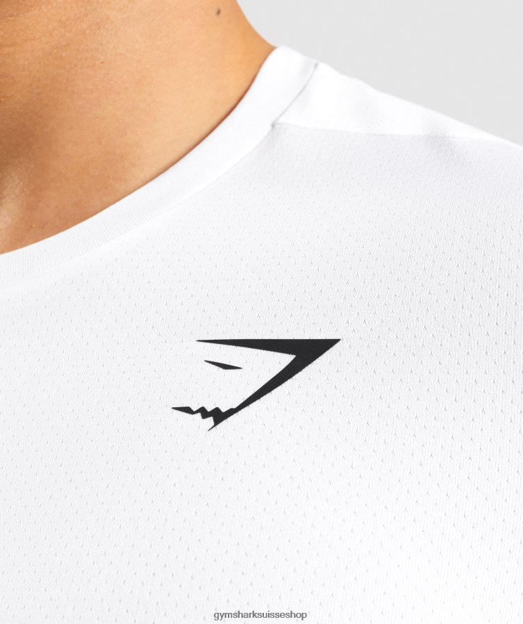 ch Gymshark Hommes t-shirt d\'arrivée blanc 02FP6T581 vêtements