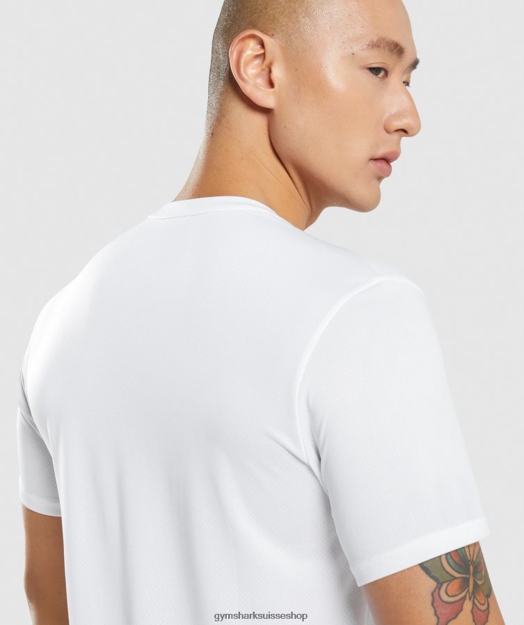 ch Gymshark Hommes t-shirt d\'arrivée blanc 02FP6T581 vêtements