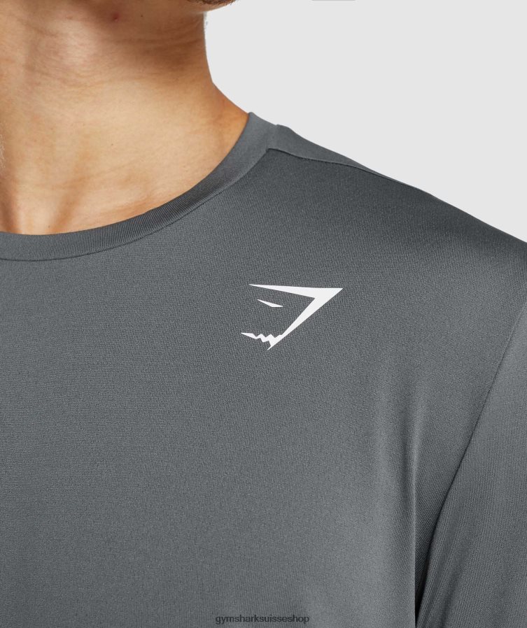 ch Gymshark Hommes t-shirt d\'arrivée charbon 02FP6T743 vêtements