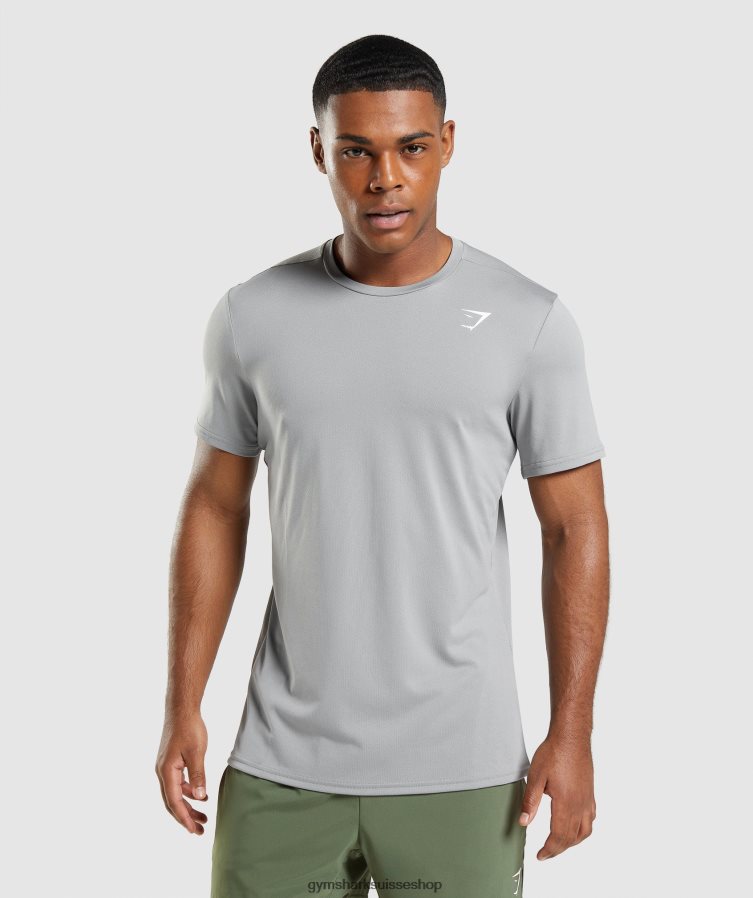 ch Gymshark Hommes t-shirt d'arrivée gris fumé 02FP6T683 vêtements