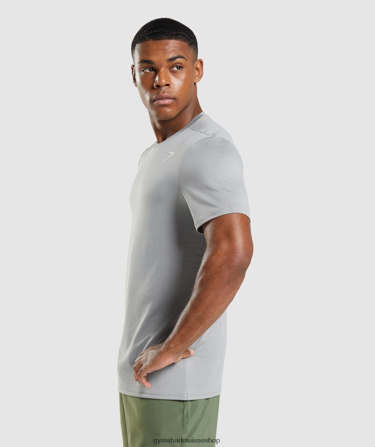 ch Gymshark Hommes t-shirt d\'arrivée gris fumé 02FP6T683 vêtements