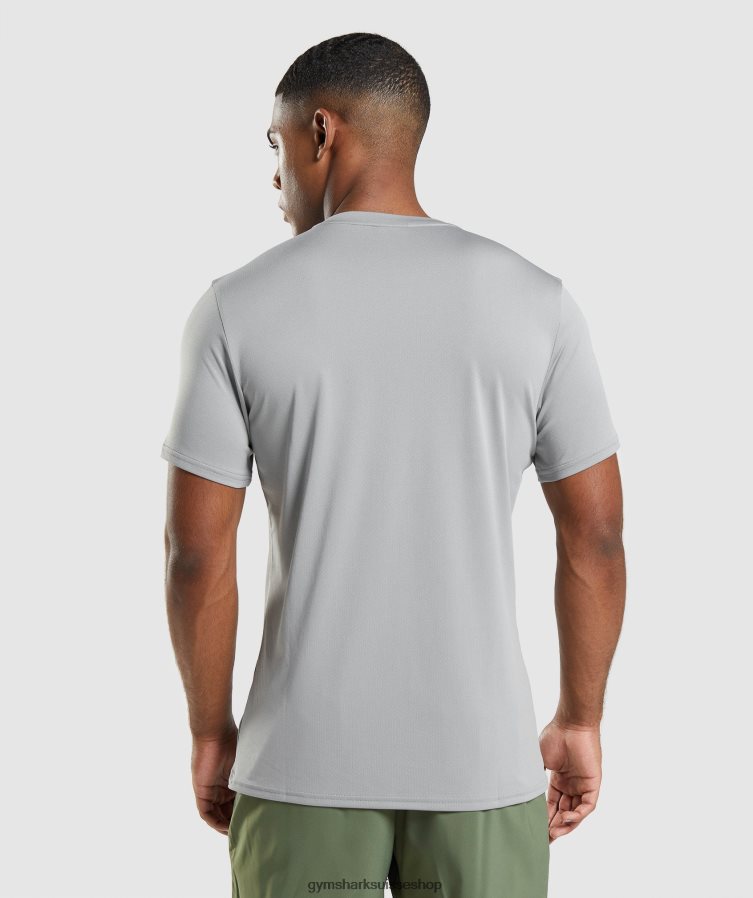 ch Gymshark Hommes t-shirt d\'arrivée gris fumé 02FP6T683 vêtements