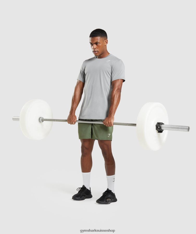 ch Gymshark Hommes t-shirt d\'arrivée gris fumé 02FP6T683 vêtements