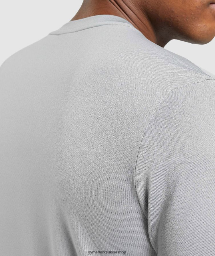 ch Gymshark Hommes t-shirt d\'arrivée gris fumé 02FP6T683 vêtements