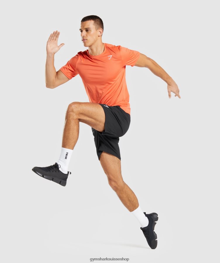 ch Gymshark Hommes t-shirt d\'arrivée papaye orange 02FP6T748 vêtements