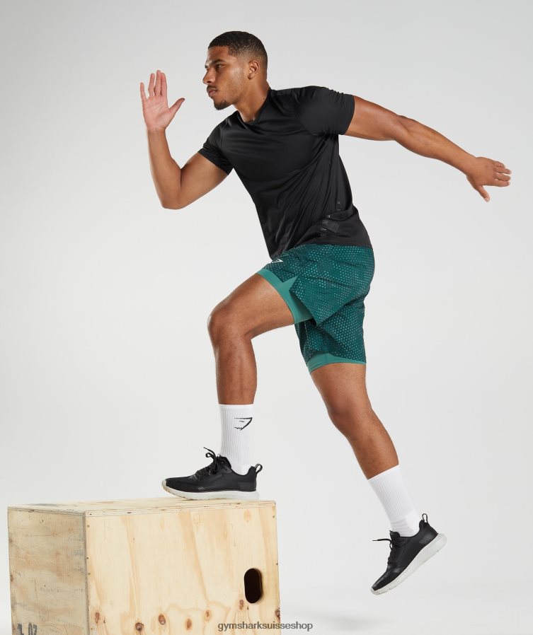 ch Gymshark Hommes t-shirt de sport noir/noir chiné 02FP6T583 vêtements