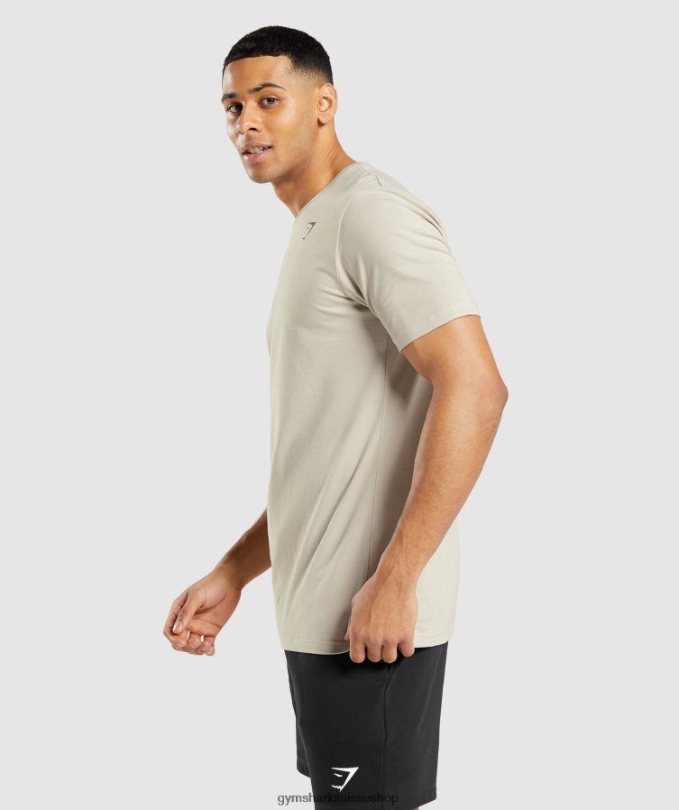 ch Gymshark Hommes t-shirt essentiel gris galet 02FP6T758 vêtements
