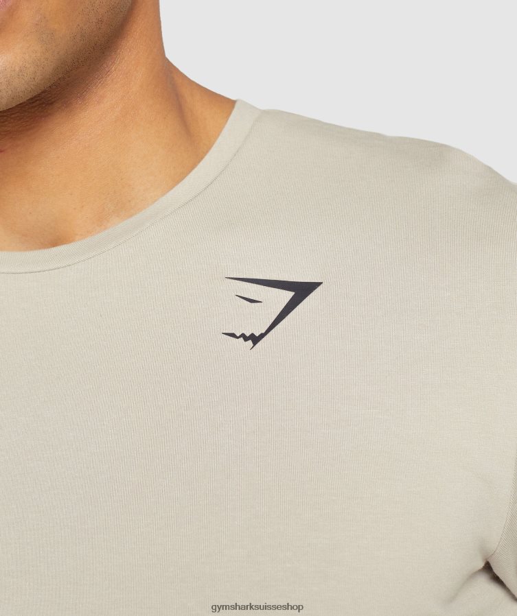 ch Gymshark Hommes t-shirt essentiel gris galet 02FP6T758 vêtements