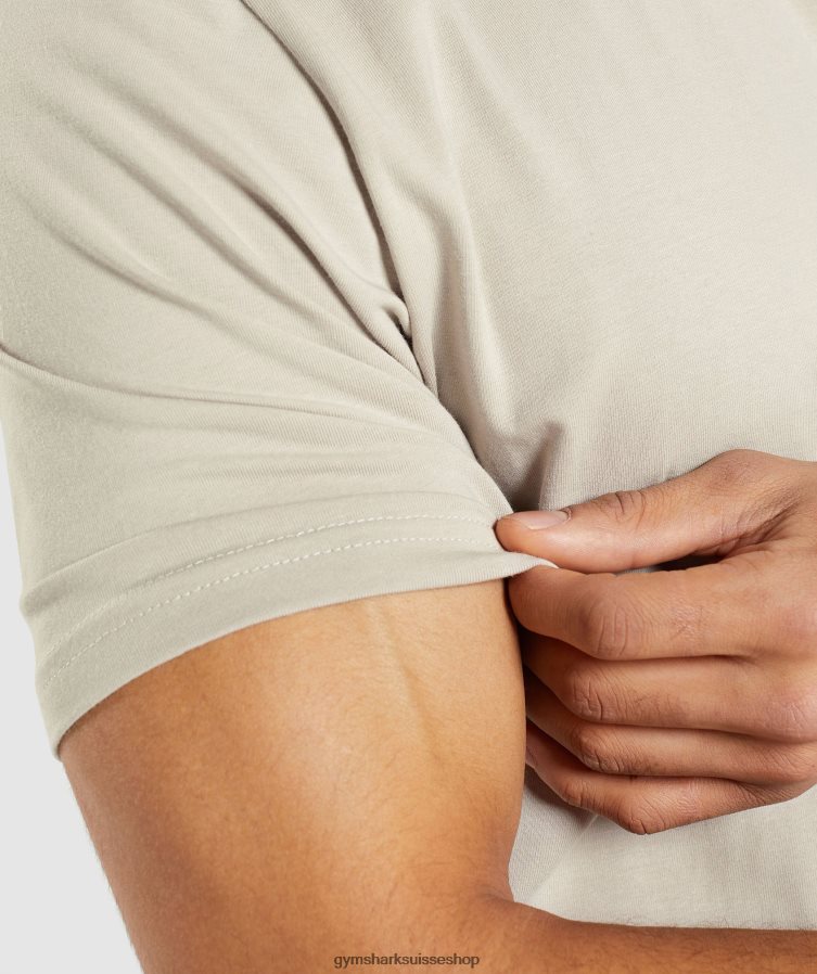 ch Gymshark Hommes t-shirt essentiel gris galet 02FP6T758 vêtements