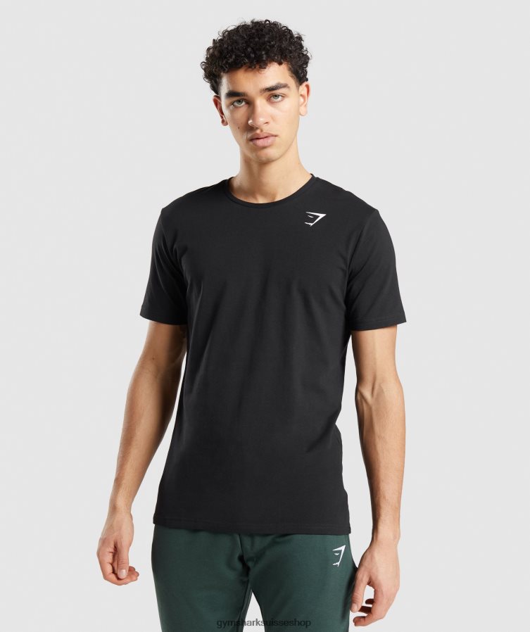 ch Gymshark Hommes t-shirt essentiel noir 02FP6T661 vêtements