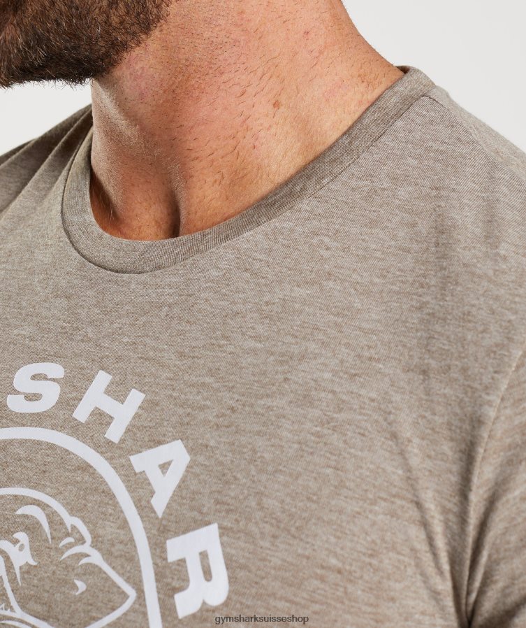 ch Gymshark Hommes t-shirt héritage marne calcaire 02FP6T693 vêtements