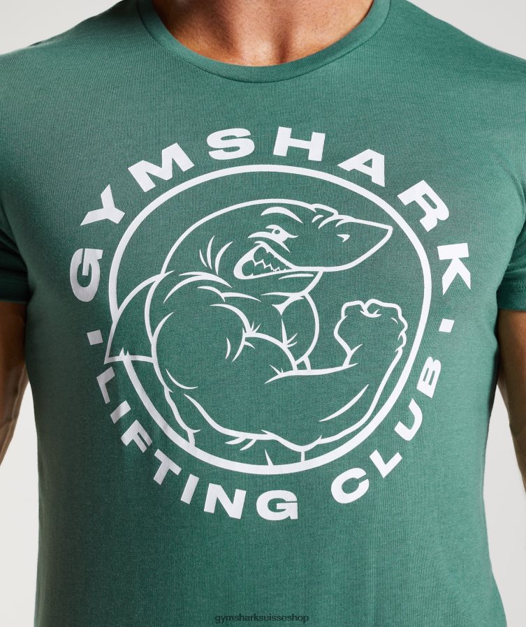 ch Gymshark Hommes t-shirt héritage vert hoya 02FP6T697 vêtements