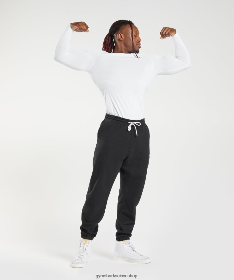 ch Gymshark Hommes t-shirt à manches longues element blanc 02FP6T631 vêtements