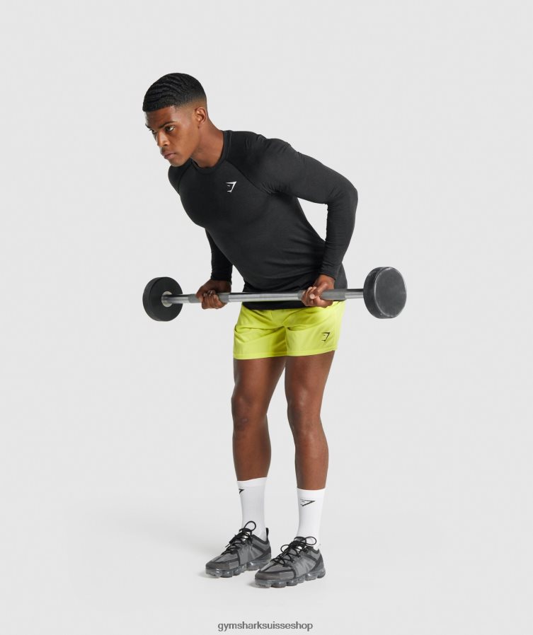 ch Gymshark Hommes t-shirt à manches longues sans couture vital light noir chiné 02FP6T746 vêtements