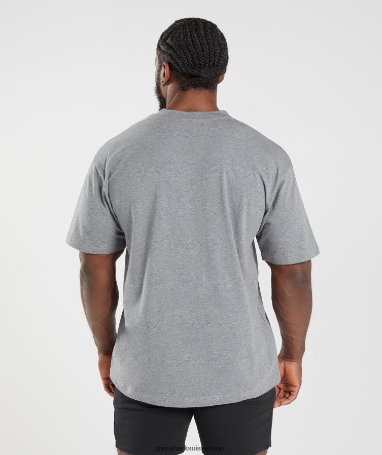 ch Gymshark Hommes t-shirt oversize essentiel anthracite marne 02FP6T603 vêtements