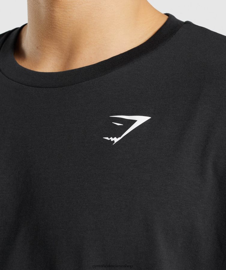ch Gymshark Hommes t-shirt oversize essentiel noir 02FP6T571 vêtements