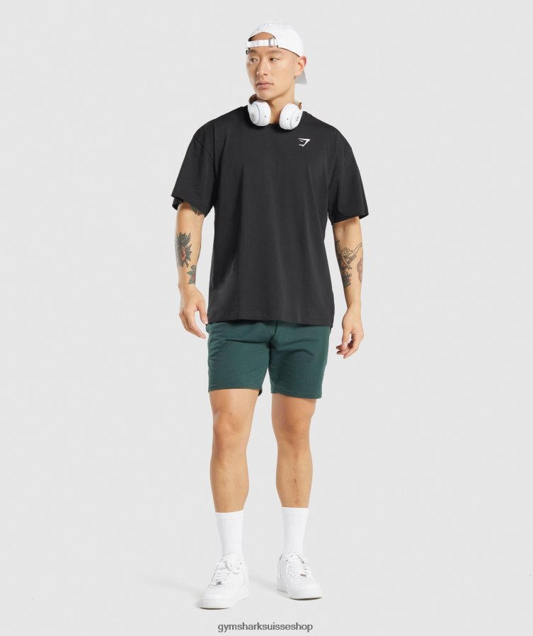 ch Gymshark Hommes t-shirt oversize essentiel noir 02FP6T571 vêtements