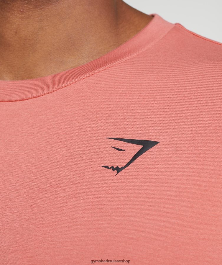 ch Gymshark Hommes t-shirt oversize essentiel rose terre cuite 02FP6T569 vêtements