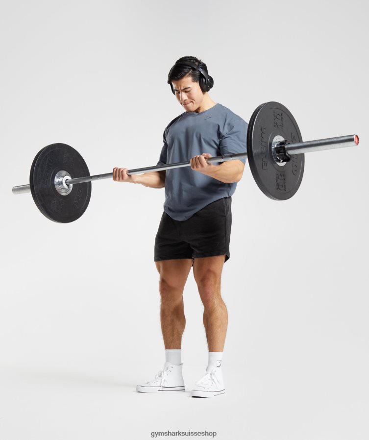 ch Gymshark Hommes t-shirt puissance bleu du soir 02FP6T580 vêtements