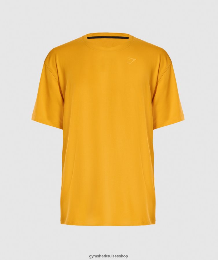 ch Gymshark Hommes t-shirt puissance jaune ensoleillé 02FP6T593 vêtements