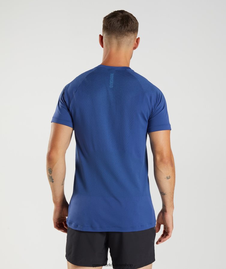ch Gymshark Hommes t-shirt sans couture apex bleu stellaire/bleu lacustre 02FP6T757 vêtements