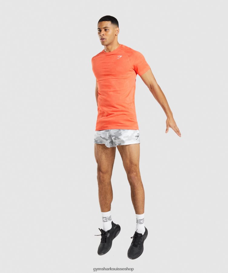 ch Gymshark Hommes t-shirt sans couture géo orange papaye/orange épicée 02FP6T668 vêtements
