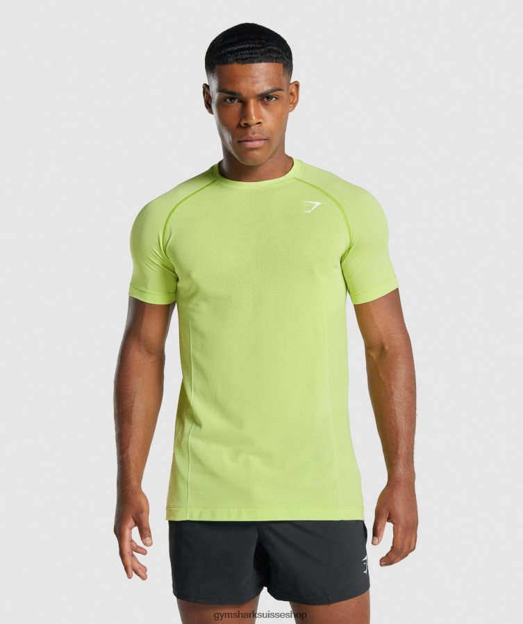 ch Gymshark Hommes t-shirt sans couture vital light jaune chiné 02FP6T735 vêtements