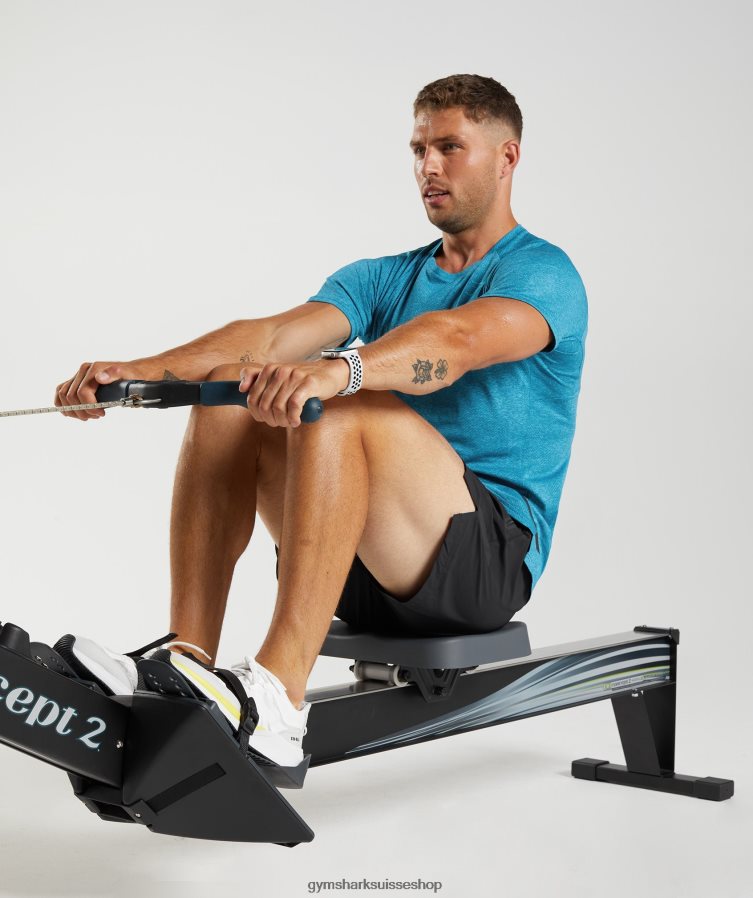 ch Gymshark Hommes t-shirt sommet bleu atlantique/bleu requin 02FP6T682 vêtements