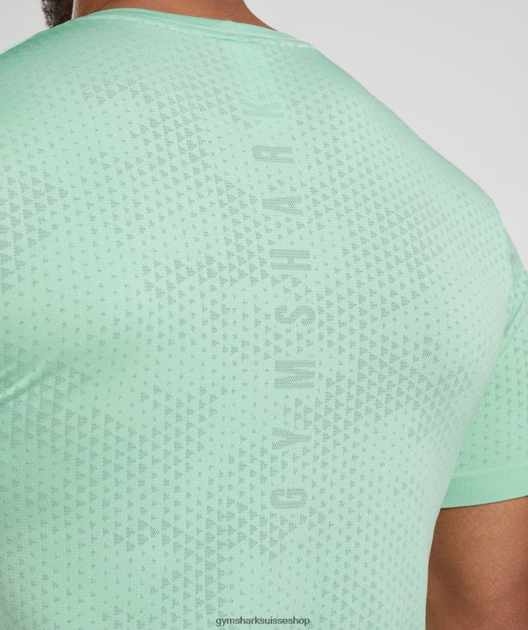 ch Gymshark Hommes t-shirt sport sans coutures vert pastel/vert saule 02FP6T715 vêtements