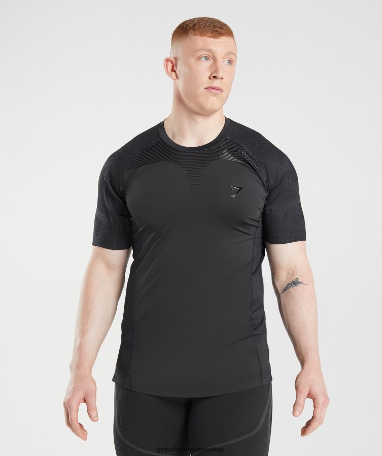 ch Gymshark Hommes tee-shirt 315 noir 02FP6T722 vêtements