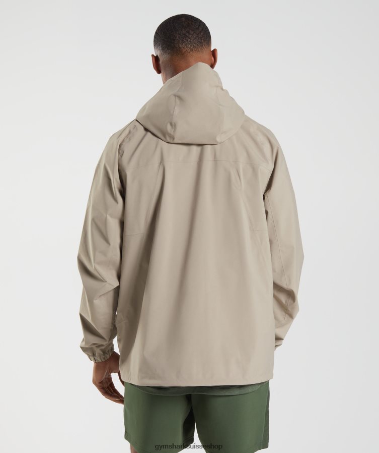 ch Gymshark Hommes reprendre la veste marron ciment 02FP6T833 vêtements