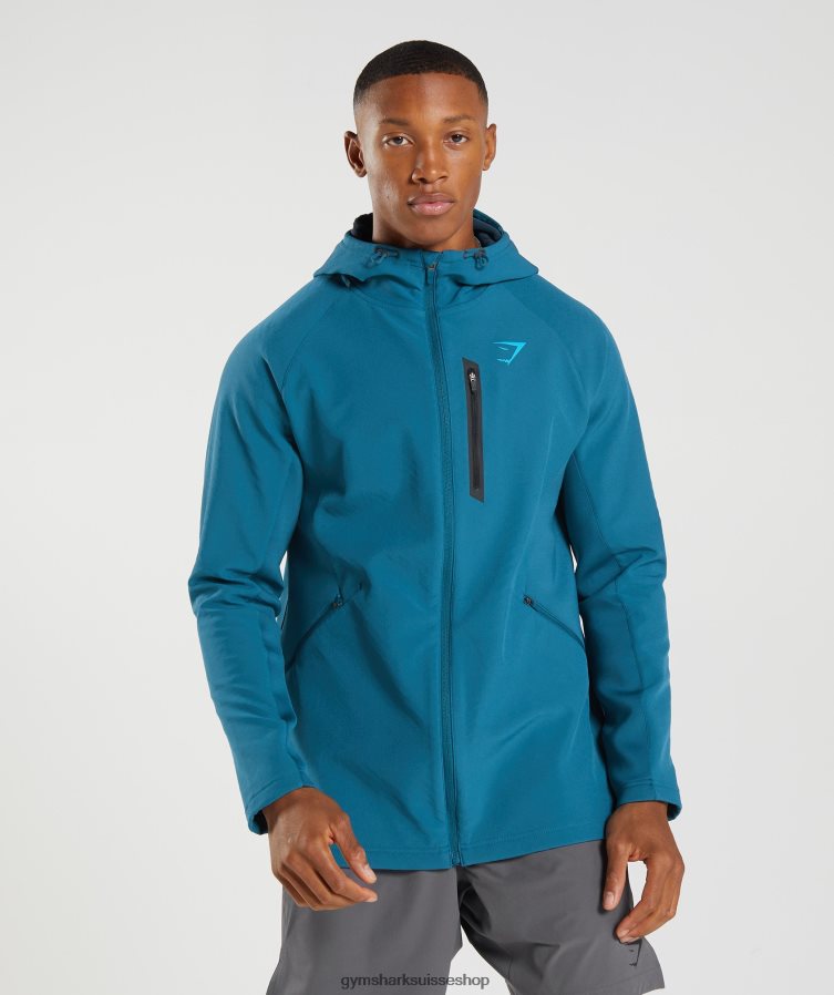 ch Gymshark Hommes veste de pointe bleu atlantique 02FP6T819 vêtements