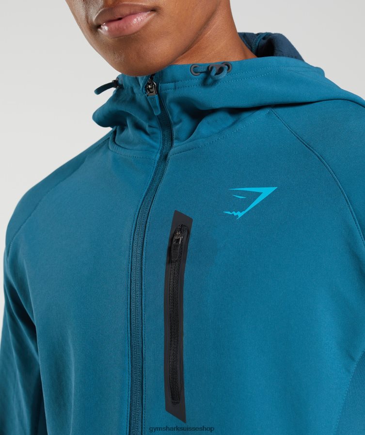 ch Gymshark Hommes veste de pointe bleu atlantique 02FP6T819 vêtements