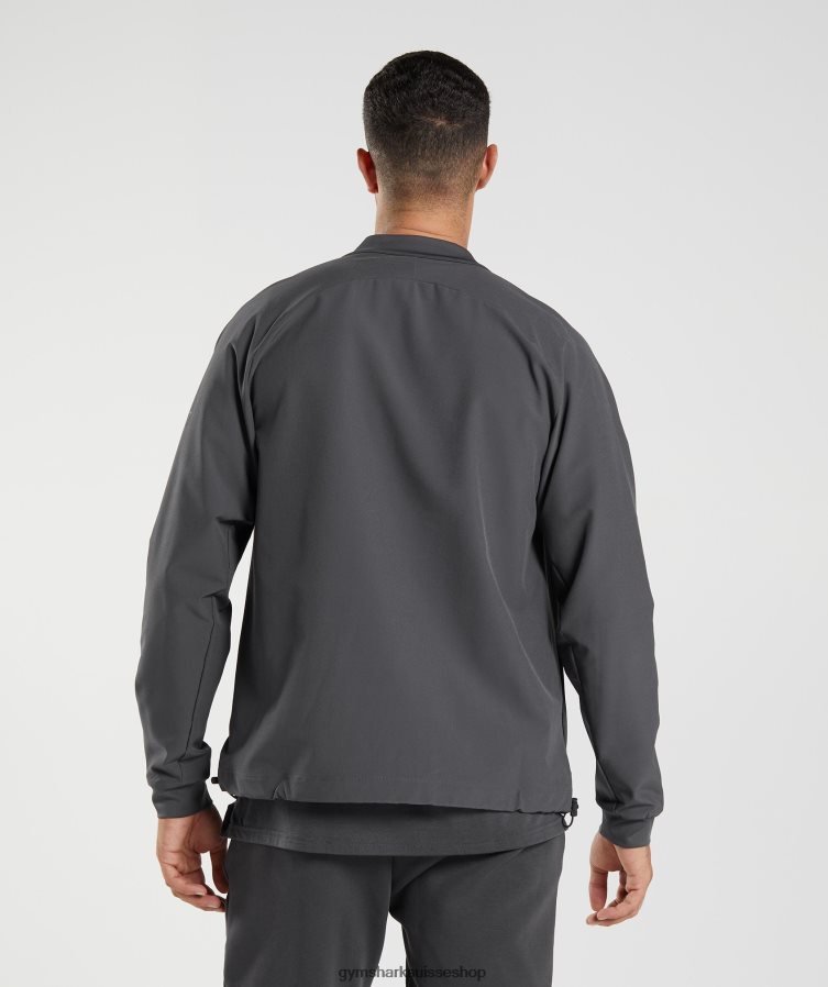ch Gymshark Hommes veste de studio gris onyx 02FP6T817 vêtements