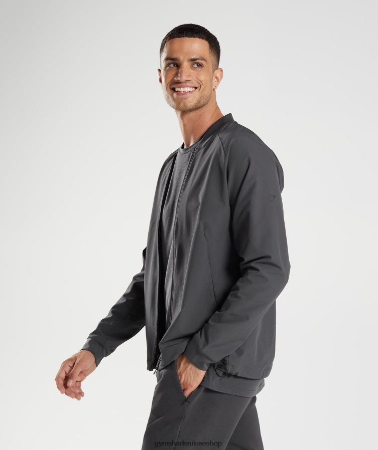 ch Gymshark Hommes veste de studio gris onyx 02FP6T817 vêtements