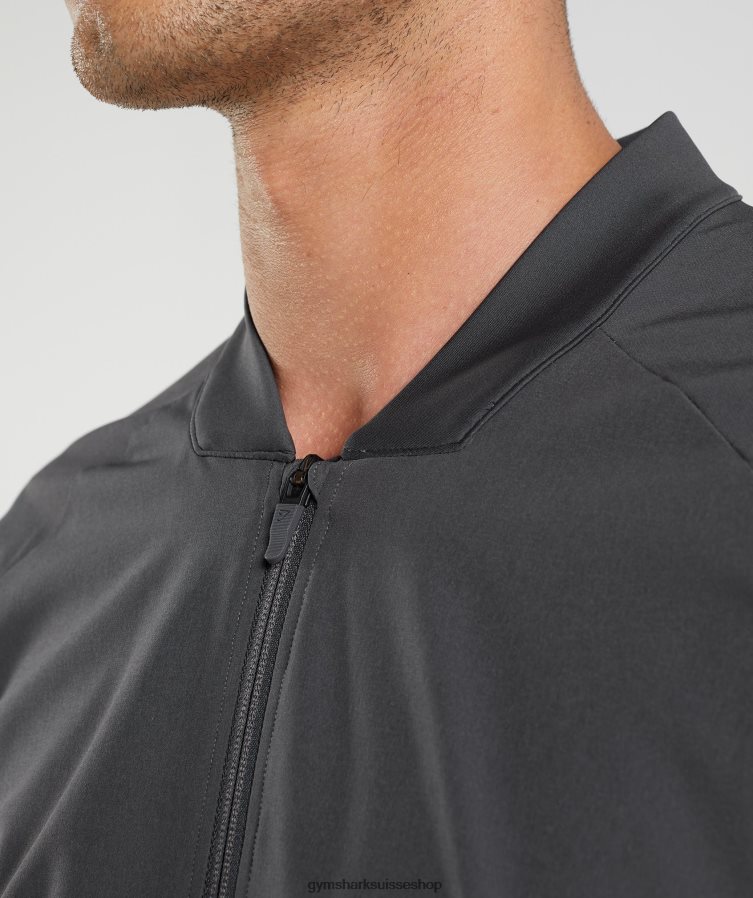 ch Gymshark Hommes veste de studio gris onyx 02FP6T817 vêtements