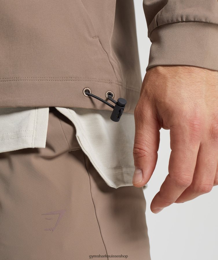 ch Gymshark Hommes veste de studio âme marron 02FP6T841 vêtements